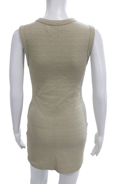 Enza Costa Womens Beige Sleeveless Bodycon Dress Size XS