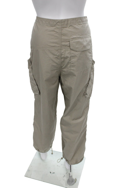 Agolde Women Cargo Pants Beige 100% Cotton Button Closure Size XS