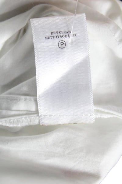 A.L.C. Womens Mini Dress White V Neck Short Sleeve Cotton Size 4