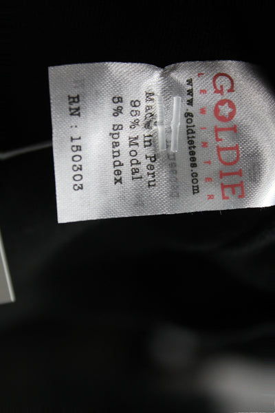 Goldie Women Bodycon Dress Black Sleeveless Round Neck Knee Length Size XS
