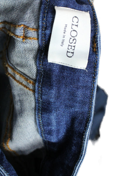Closed Womens Ankle Jeans Blue Mid Rise Button Size 25