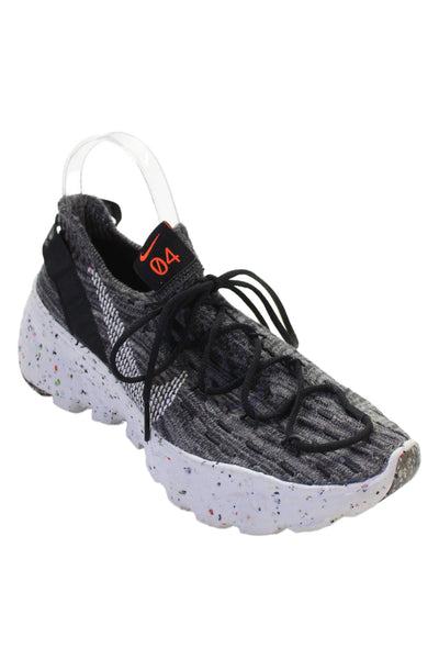 Nike Womens Lace Up Space Hippie 04 Crater Foam Sole Sneakers Gray Size 7