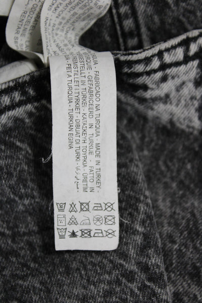 Zara Women Mini Studded Gray Cotton Skirt Size S