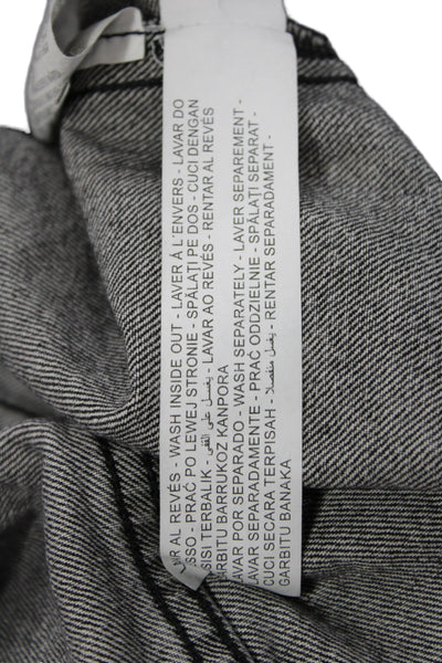 Zara Women Basic Jacket Gray Cotton Button Long Sleeve Size S