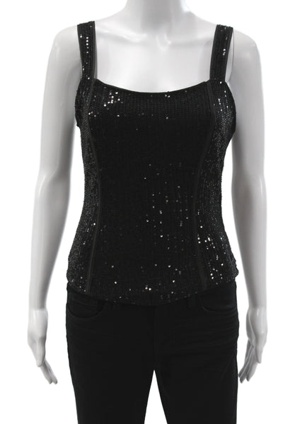 Grace Karin Womens Black Square Neck Camisole Polyester Sleeveless Party Size M