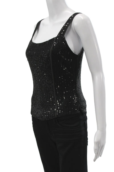 Grace Karin Womens Black Square Neck Camisole Polyester Sleeveless Party Size M