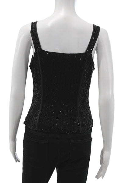 Grace Karin Womens Black Square Neck Camisole Polyester Sleeveless Party Size M