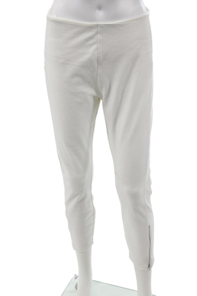 Lysse Womens Ankle Leggings White Cotton Size M