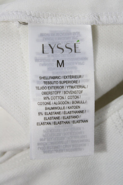 Lysse Womens Ankle Leggings White Cotton Size M