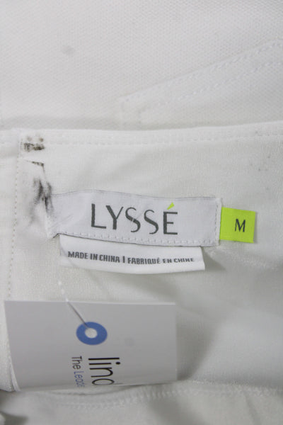 Lysse Womens Ankle Leggings White Cotton Size M