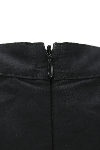 Nerissimo Italia Womens Black V Neck Short Sleeve Lace Up Shift Dress Size L
