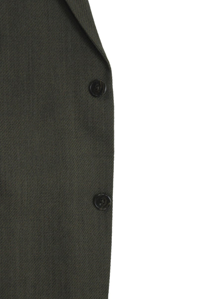 Joseph Abboud Mens Herringbone Wool Blazer Green Button Size 40