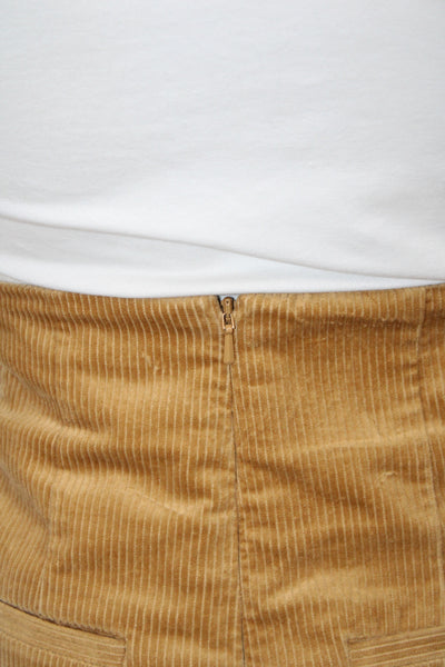 Veronica Beard Women Straight Pencil Skirt Brown Button Knee Length Size 4