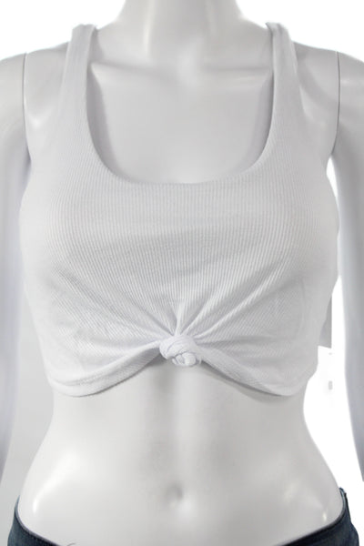 Alo Yoga Womens Polyester Blend Racerback Sports Bra White Size XS