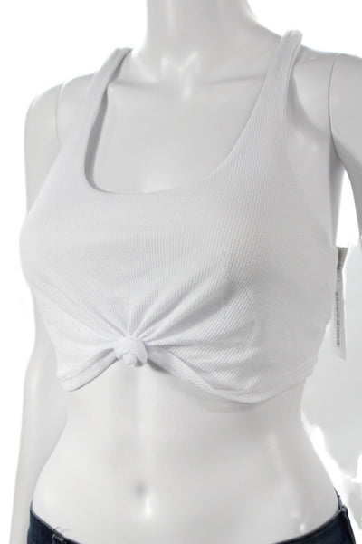 Alo Yoga Womens Polyester Blend Racerback Sports Bra White Size XS