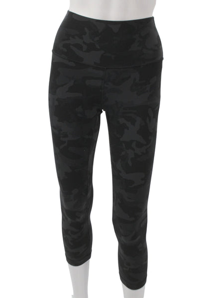 Lululemon Women Camo Black Capri Leggings Size 4