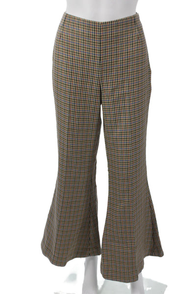 Stella McCartney Women Multicolor Plaid Wool Dress Pants Zip Size 40