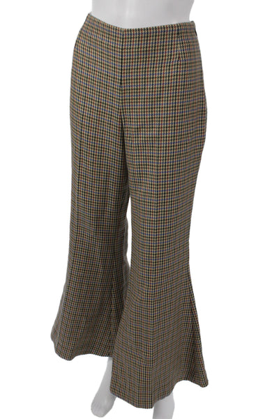 Stella McCartney Women Multicolor Plaid Wool Dress Pants Zip Size 40