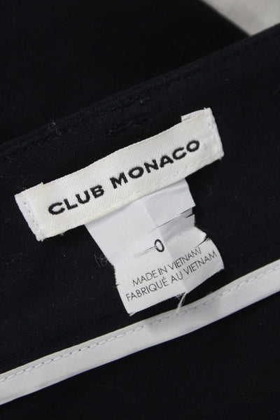 Club Monaco Women Black Dress Pants 65% Cotton Size 0