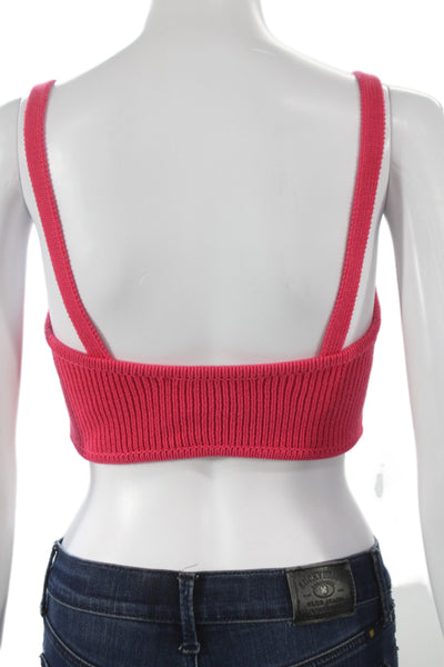 Cotton By Autumn Cashmere Women Sweater Set Pink V-Neck Long Sleeve Size S