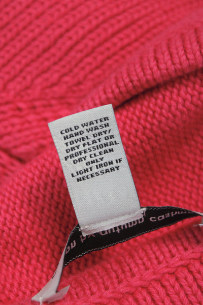 Cotton By Autumn Cashmere Women Sweater Set Pink V-Neck Long Sleeve Size S