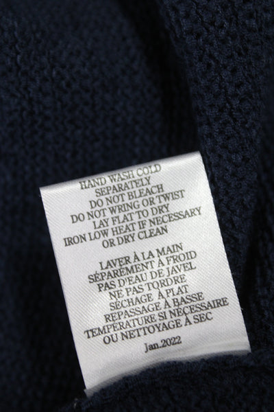 Z Supply Womens Blue Crew Neck Pullover Sweater Long Sleeve Size XS