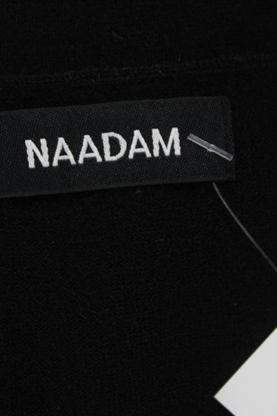 Naadam Women Cardigan Black 100% Cashmere V-Neck Long Sleeve Size S
