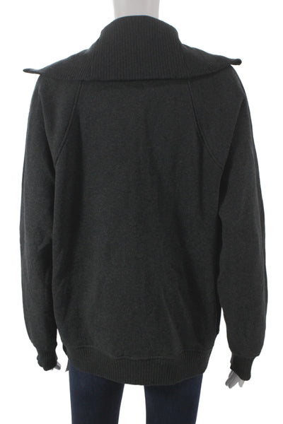 Theory Women Gray Basic Jacket Zip 80% Cotton Long Sleeve Casual Size S