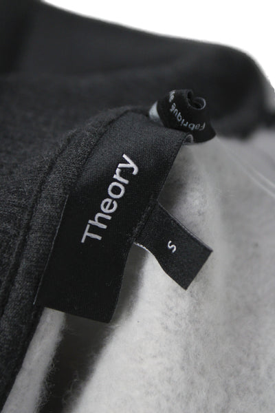 Theory Women Gray Basic Jacket Zip 80% Cotton Long Sleeve Casual Size S