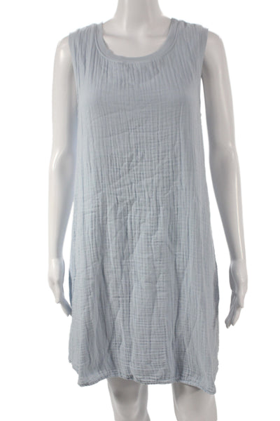 Michael Stars Womens Tank Dress Blue Cotton Scoop Neck Sleeveless Size S