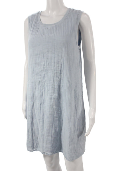Michael Stars Womens Tank Dress Blue Cotton Scoop Neck Sleeveless Size S