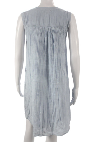 Michael Stars Womens Tank Dress Blue Cotton Scoop Neck Sleeveless Size S