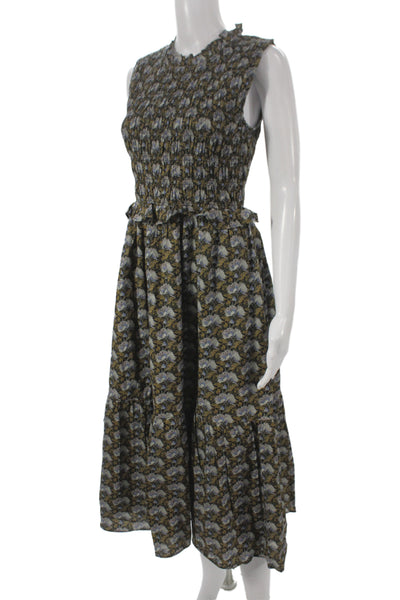 Hyacinth House Women Fit & Flare Long Multicolor Cotton High Neck Dress Size S