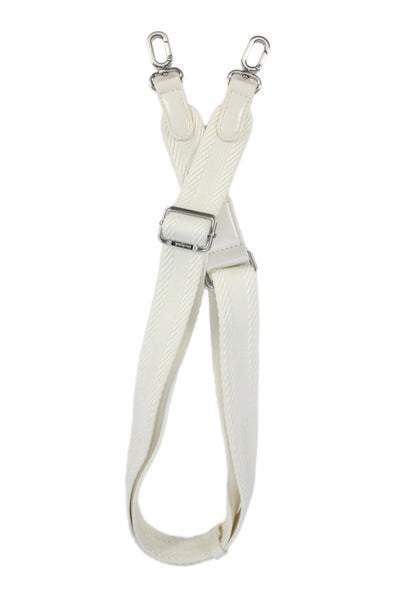 Desigual Womens Leather Embossed Logo Braided Strap Shoulder Handbag White