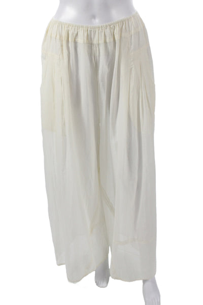Intimately Free People Women Harem Pants Ivory Cotton Pull On Size XS