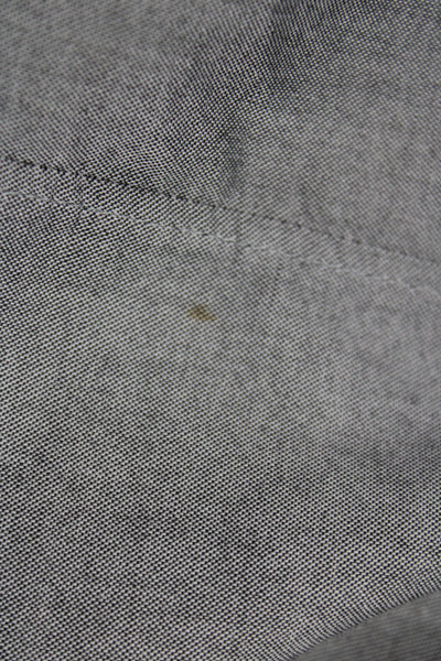 A Shirt Thing Women Gray Cotton Tunic Button-Up Long Sleeve Petite Size S