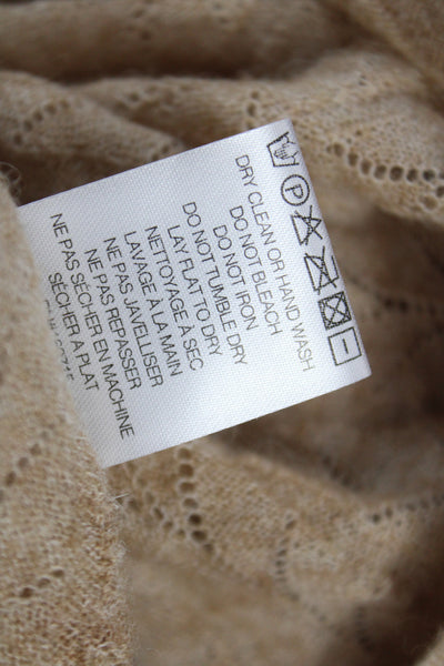 Ser.O.Ya Women Bodycon Beige Wool Midi Long Sleeve Dress Size XS