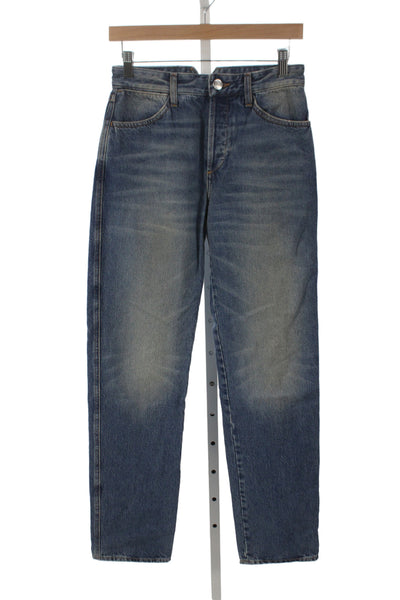 SPRWMN Women Straight Jeans Blue 100% Cotton Button Mid Rise Size 23