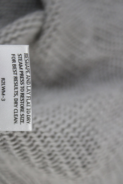 Eileen Fisher Womens Linen V Neck Long Sleeve Cardigan Gray Size M