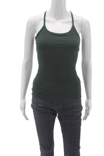 Lululemon Women Basic Green Scoop Neck Tank Polyester Size XS