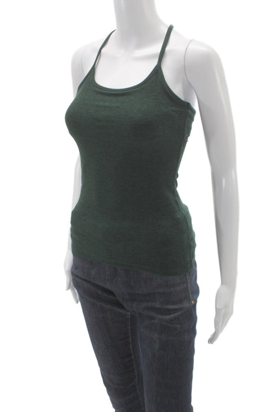 Lululemon Women Basic Green Scoop Neck Tank Polyester Size XS