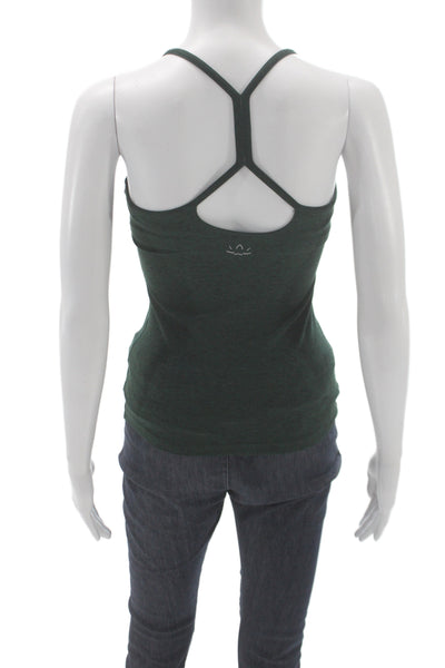 Lululemon Women Basic Green Scoop Neck Tank Polyester Size XS
