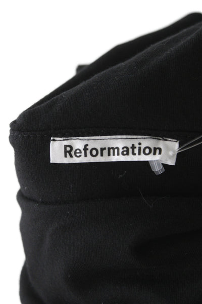 Reformation Women Basic Off Shoulder Black Blouse Sleeveless Size XS