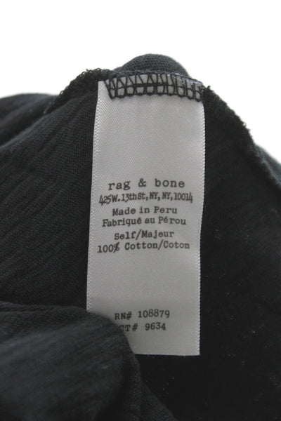 Rag & Bone Womens Basic Scoop Neck Short Sleeve Cotton T-Shirt Size S