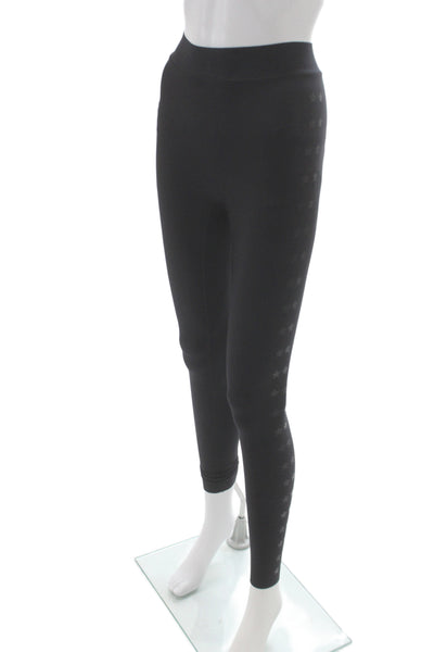 Ultracor Women Ankle Leggings Black Geometric Stars 84% Nylon Size XS