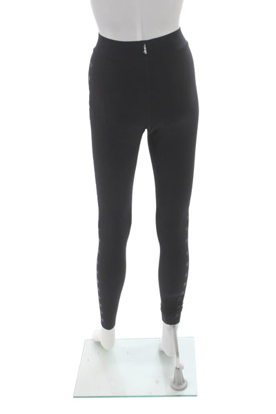 Ultracor Women Ankle Leggings Black Geometric Stars 84% Nylon Size XS