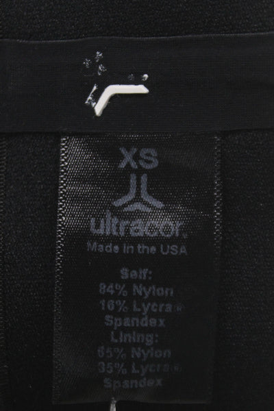 Ultracor Women Ankle Leggings Black Geometric Stars 84% Nylon Size XS