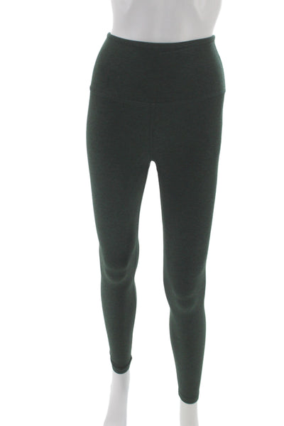 Beyond Yoga Women Ankle Leggings Green Polyester Athleisure Size XS