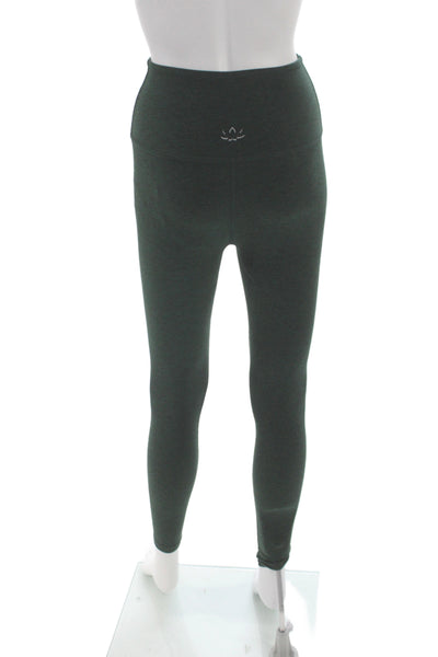 Beyond Yoga Women Ankle Leggings Green Polyester Athleisure Size XS