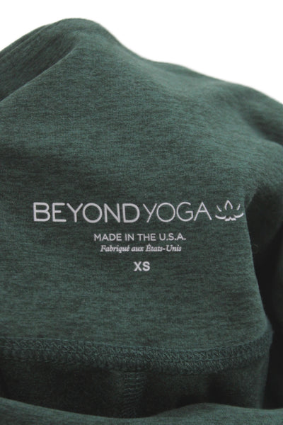 Beyond Yoga Women Ankle Leggings Green Polyester Athleisure Size XS